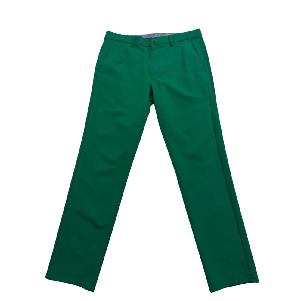 Bonobos 32x30 Kelly Green Golf Pants Slim Chino Performance Flat Front Mens